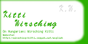 kitti wirsching business card